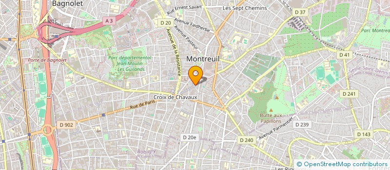 localisation de l'entreprise MAITRE PANDA à MONTREUIL