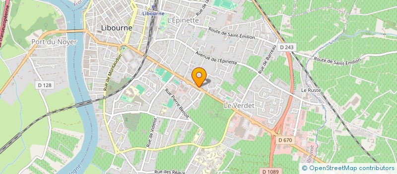 localisation de l'entreprise MAITRI DECO à LIBOURNE