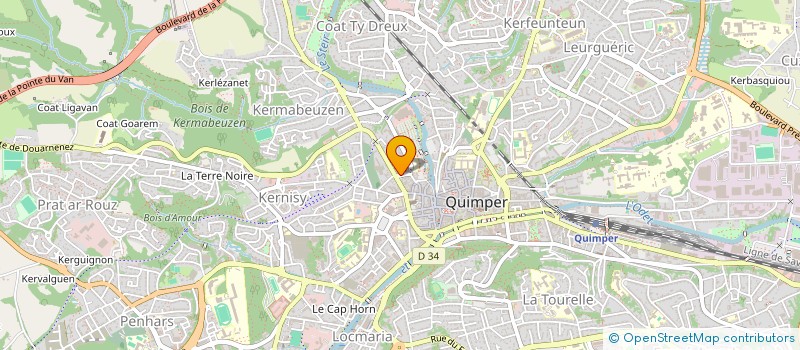 localisation de l'entreprise MAJ  QUIMPER