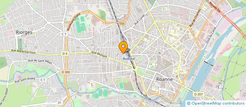 localisation de l'entreprise MAJ DISTRIBUTION à ROANNE