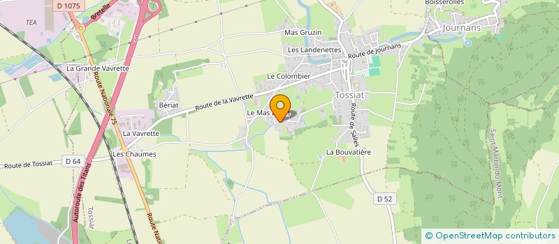 localisation de l'entreprise MAJA  TOSSIAT