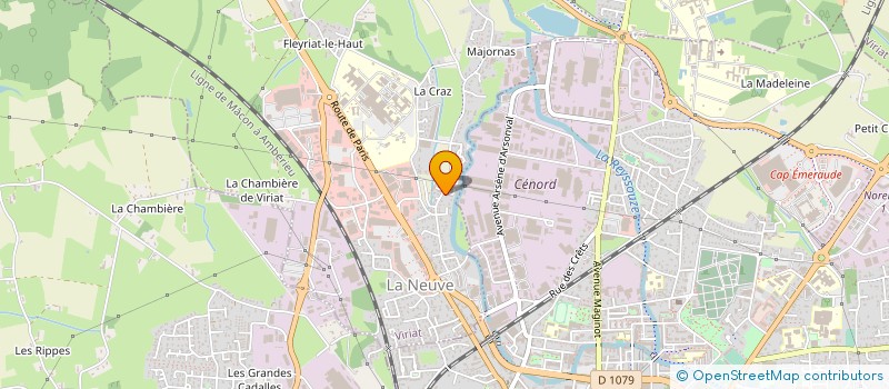 localisation de l'entreprise MAJE à VIRIAT