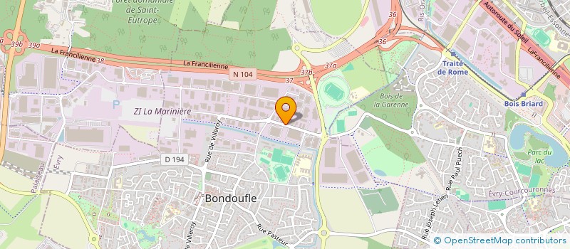 localisation de l'entreprise MAJETRANS  BONDOUFLE