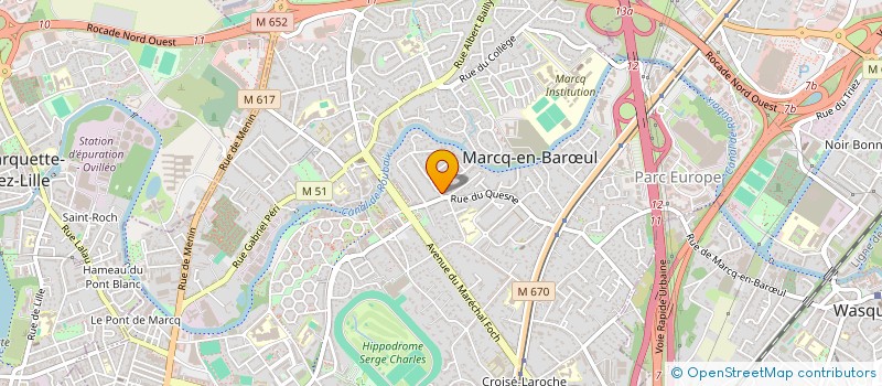 localisation de l'entreprise MAJEUR 9 à MARCQ-EN-BARŒUL