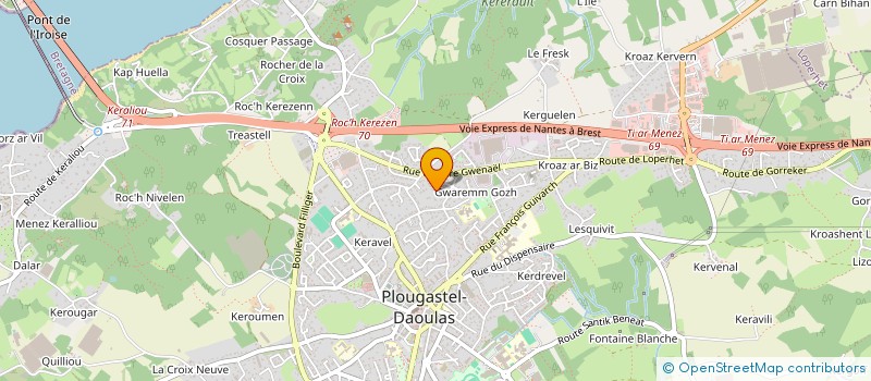 localisation de l'entreprise MAJO  PLOUGASTEL-DAOULAS