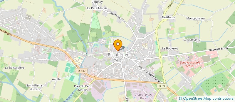 localisation de l'entreprise MAJOKE  BEAUFORT-EN-ANJOU