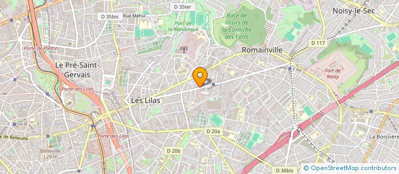 localisation de l'entreprise MAJOR VTC 2  LES LILAS