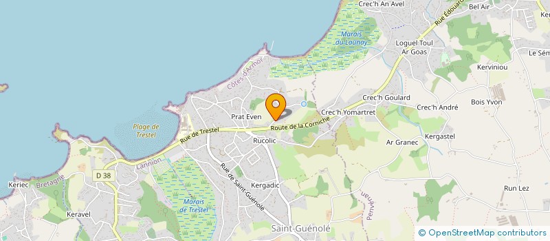 localisation de l'entreprise MAJORD'HOME 22 à TREVOU-TREGUIGNEC
