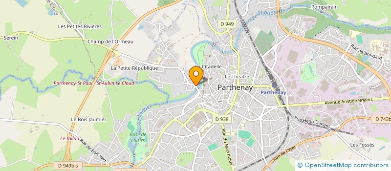 localisation de l'entreprise MAJORETTES, POMPOMS ET DANSES  PARTHENAY