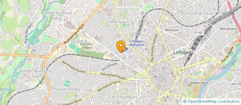 localisation de l'entreprise MAJU à LIMOGES