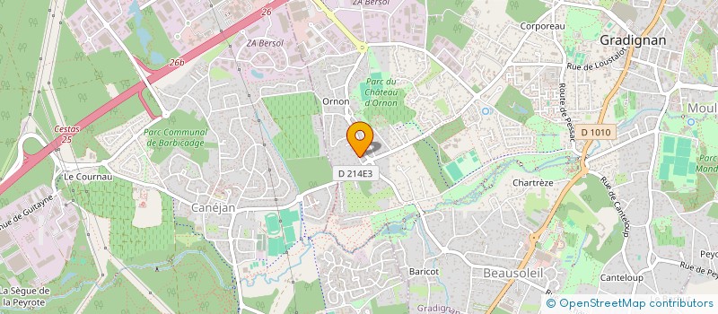 localisation de l'entreprise MAJU à GRADIGNAN