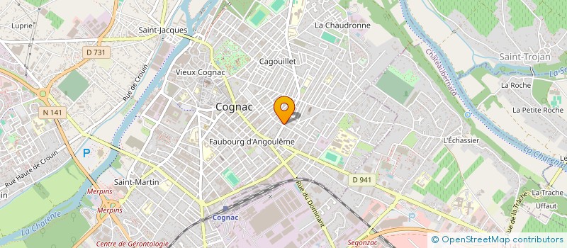 localisation de l'entreprise MAJUSCULE à COGNAC