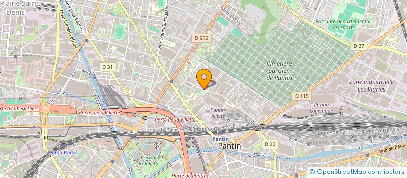 localisation de l'entreprise MAKE UP STORY' S BAYONNE  PANTIN