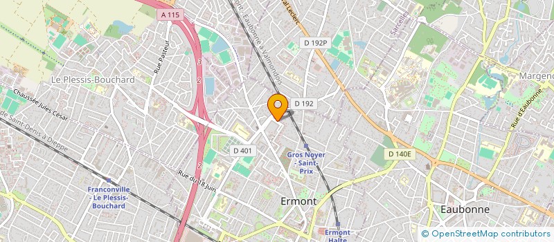 localisation de l'entreprise MAKWA BATIMENT ELECTRICITE à ERMONT