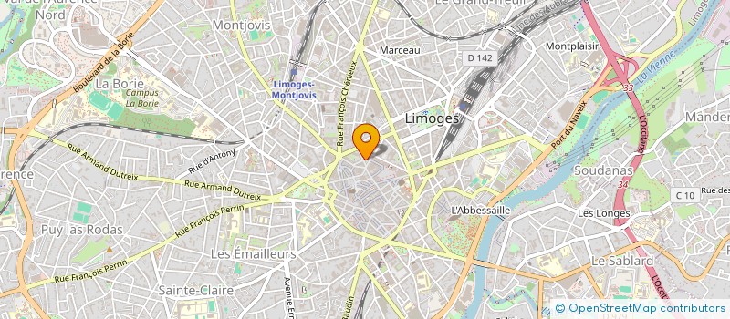 localisation de l'entreprise MALABRE ET OUANGARI AVOCATS à LIMOGES