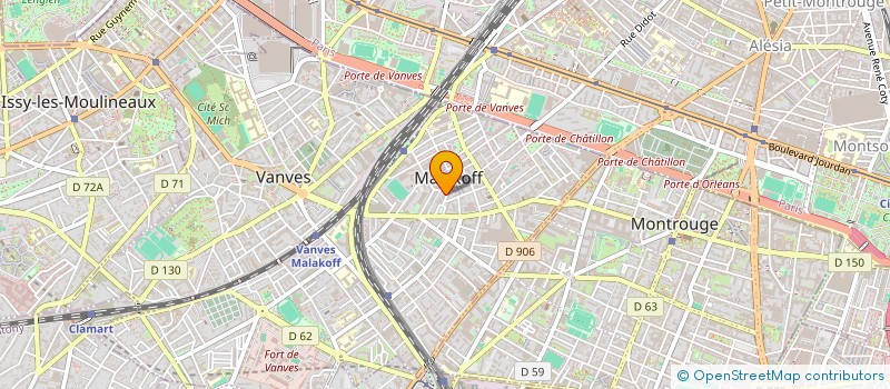 localisation de l'entreprise MALAK'HOPS,  MALAKOFF