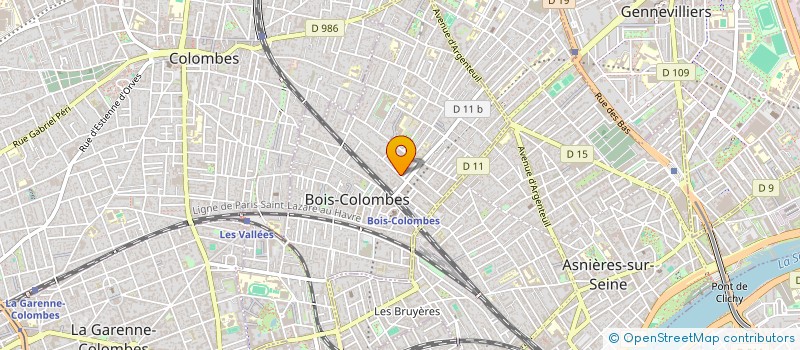 localisation de l'entreprise MALARD ASSOCIES - BOUCLE NORD SEINE à BOIS-COLOMBES