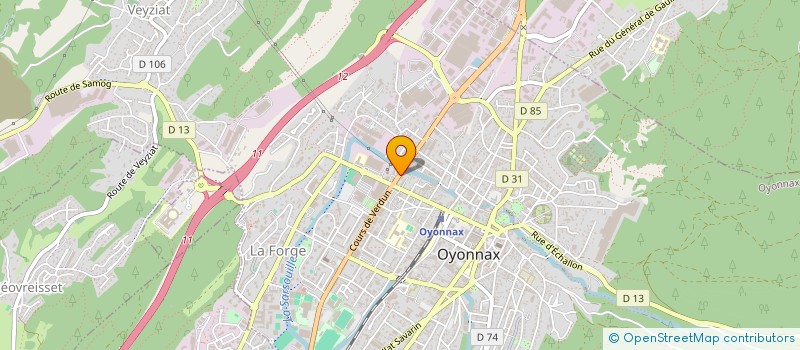 localisation de l'entreprise MALAUVET à OYONNAX