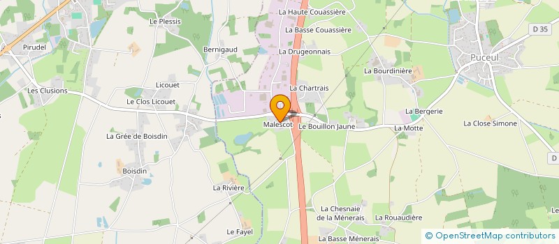 localisation de l'entreprise MALESCOT  LA GRIGONNAIS