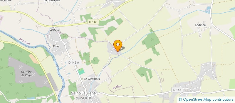 localisation de l'entreprise MALESTROIT BASKET CLUB  SAINT-LAURENT-SUR-OUST