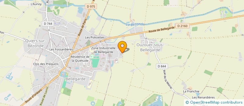 localisation de l'entreprise MALET COUVERTURE à OUZOUER-SOUS-BELLEGARDE