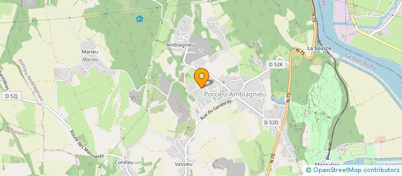 localisation de l'entreprise MALEX GROUPE  PORCIEU-AMBLAGNIEU