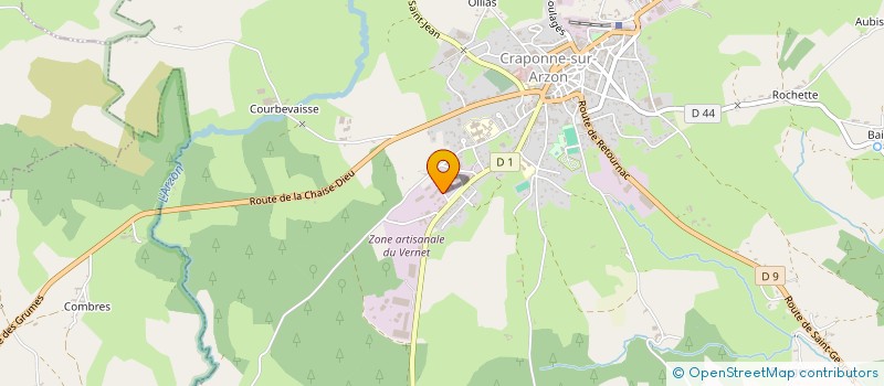 localisation de l'entreprise MALEZO - GROUPE MANIVIT  CRAPONNE-SUR-ARZON