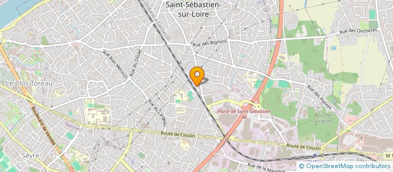 localisation de l'entreprise MALHEURS ACTUELS à SAINT-SEBASTIEN-SUR-LOIRE