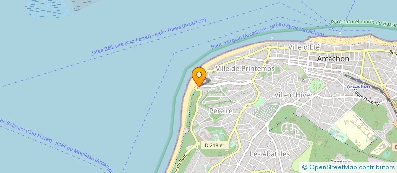 localisation de l'entreprise MALIBU INTERNATIONAL à ARCACHON