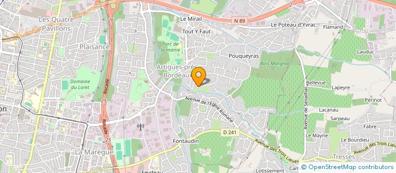 localisation de l'entreprise MALICE LA MONGIE  ARTIGUES-PRES-BORDEAUX