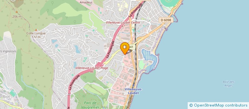 localisation de l'entreprise MALICIA à VILLENEUVE-LOUBET