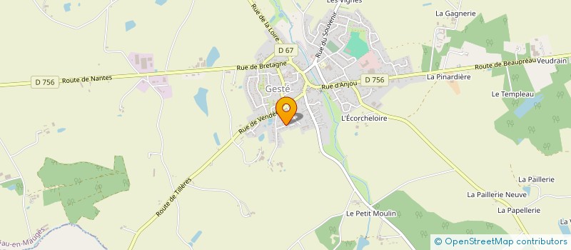 localisation de l'entreprise MALICOT ERIC  MONTREVAULT-SUR-EVRE