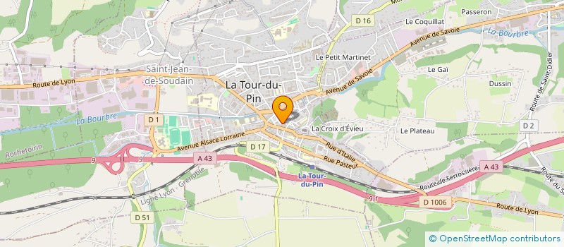 localisation de l'entreprise MALIEVA à LA TOUR-DU-PIN