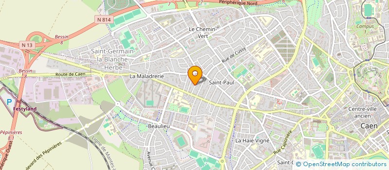 localisation de l'entreprise MALINDA 14 à CAEN