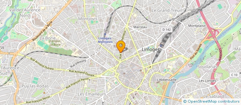 localisation de l'entreprise MALINVAUD ET CIE à LIMOGES
