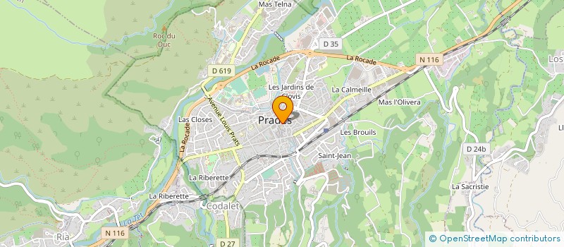 localisation de l'entreprise MALLET à PRADES