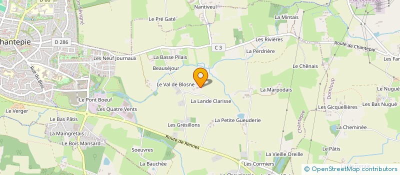 localisation de l'entreprise MALO à CHANTEPIE