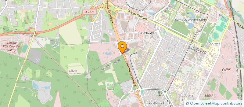 localisation de l'entreprise MALO à OLIVET