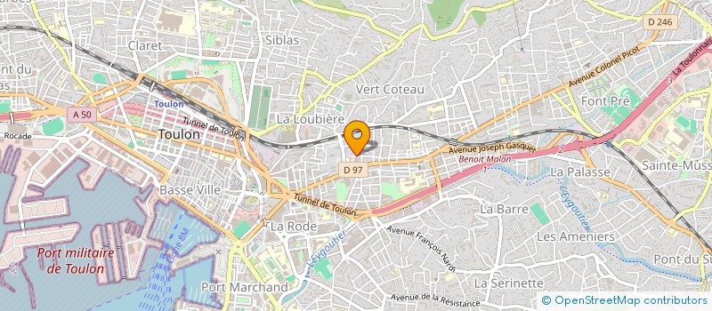 localisation de l'entreprise MALO  TOULON