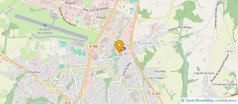 localisation de l'entreprise MALO TISSUS LANNION à LANNION