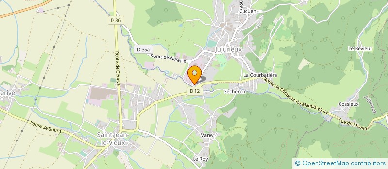 localisation de l'entreprise MALOD GROSGURIN VAILLOUD à JUJURIEUX
