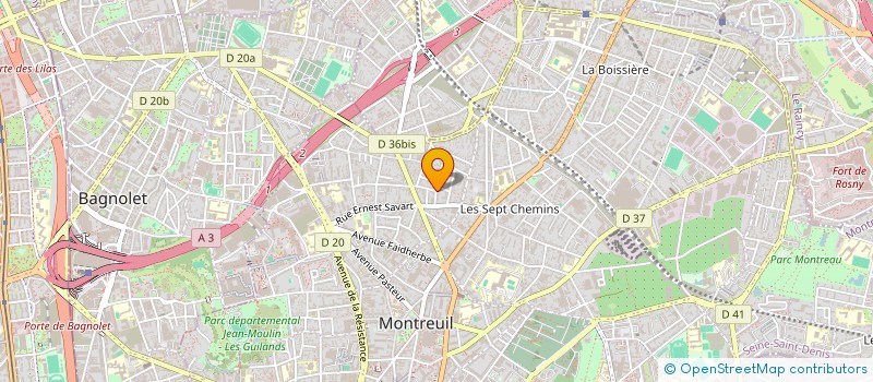 localisation de l'entreprise MALOGA à MONTREUIL