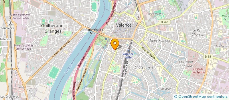 localisation de l'entreprise MALOSSE TRAVAUX PUBLICS à VALENCE