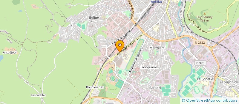 localisation de l'entreprise MALOUBEL à AURILLAC
