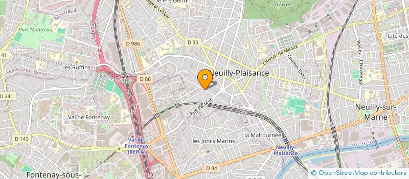 localisation de l'entreprise MALROUX FRUITIER à NEUILLY-PLAISANCE