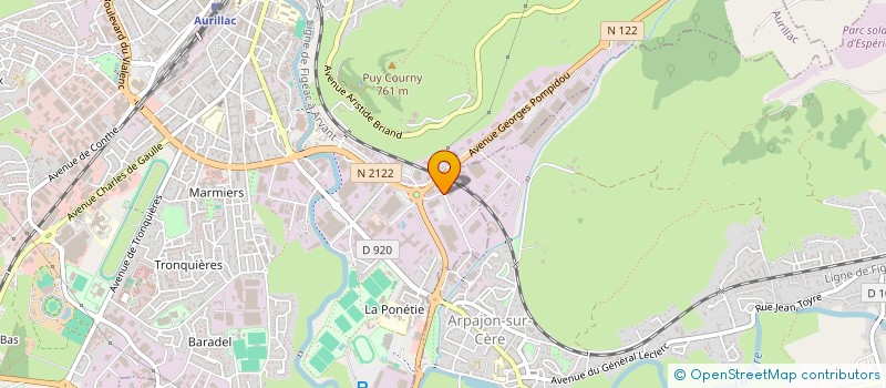 localisation de l'entreprise MALVEZIN-VALADOU à AURILLAC