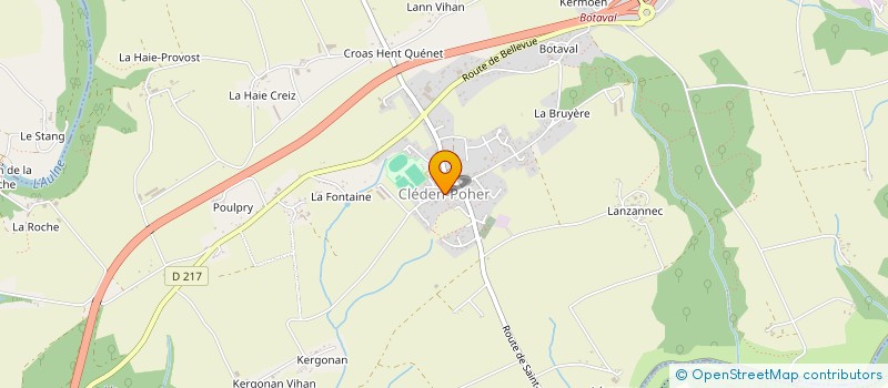 localisation de l'entreprise MAM DE CLEDEN-POHER  CLEDEN-POHER