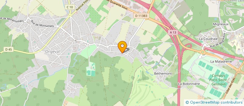 localisation de l'entreprise MAM DEPENDANCE à ORGEVAL
