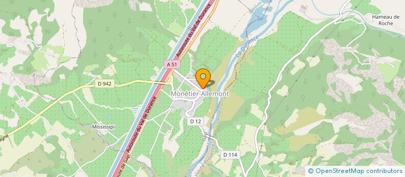 localisation de l'entreprise MAM DU CHATEAU  MONETIER-ALLEMONT