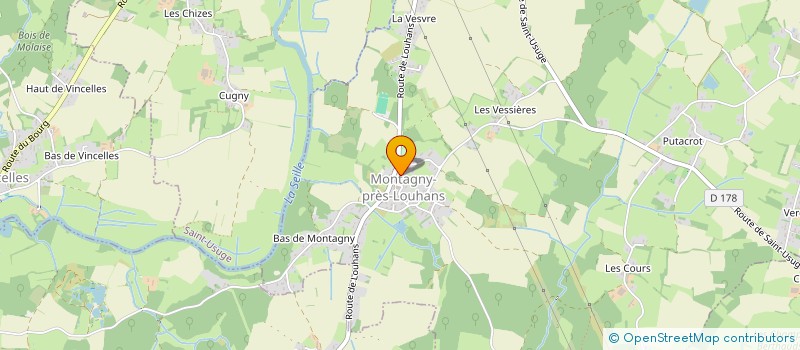 localisation de l'entreprise MAM LA COMPAGNIE DES P'TITS ELFES  MONTAGNY-PRES-LOUHANS